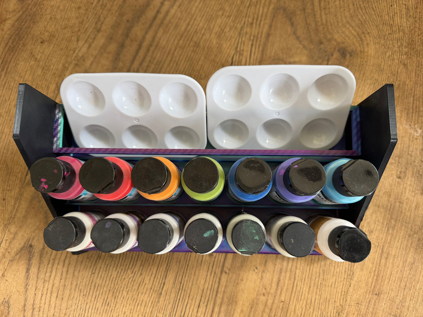 Jo Sonja Bottle Stand | 21 x 60ml Bottle Spaces or 14 x 60ml Bottle Spaces with Storage Rack