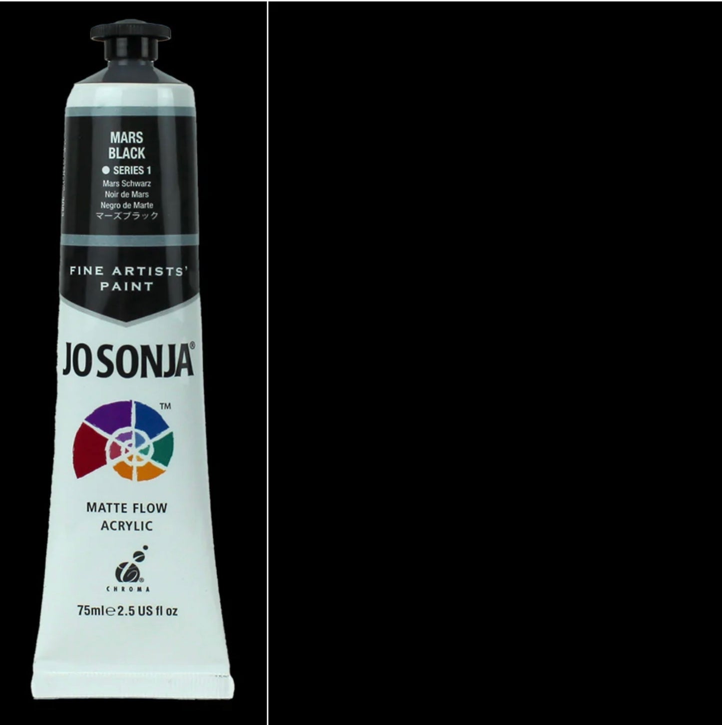 Mars Black Jo Sonjas Free Flow Acrylics 75ml S1 - Jo Sonjas - -