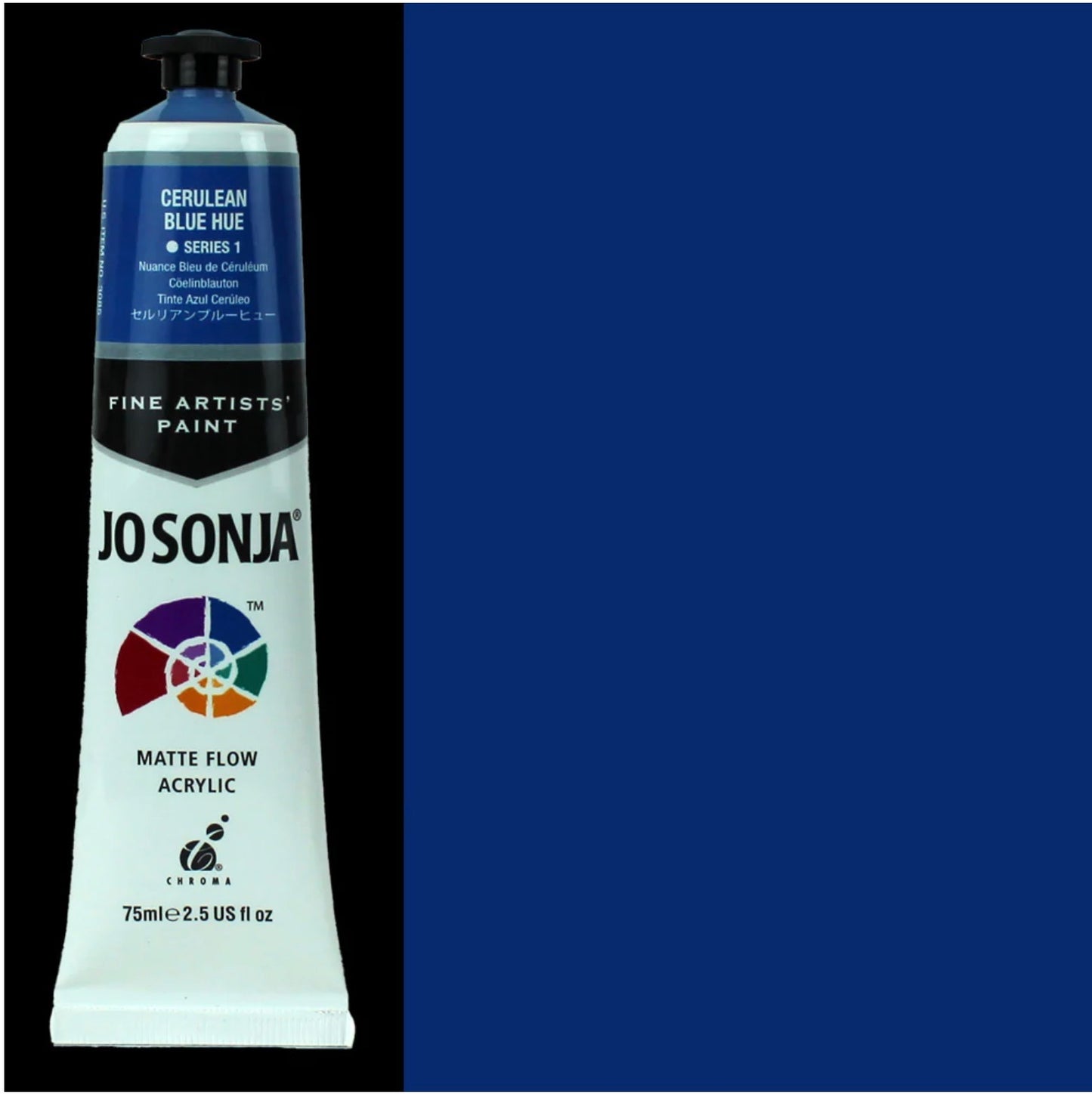 Cerulean Blue Hue Jo Sonjas Free Flow Acrylics 75ml S1 - Jo Sonjas - -
