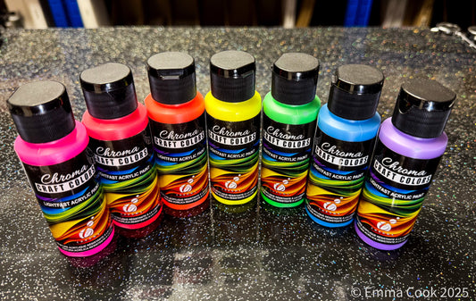 FULL SET Neon Paints - 7 x 60ml | Chroma Craft Colours