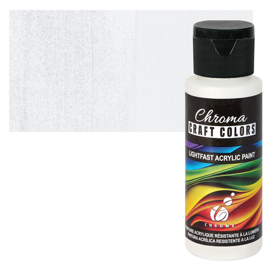 Glistening Snow (Metallic White) - 60ml | Chroma Craft Colours