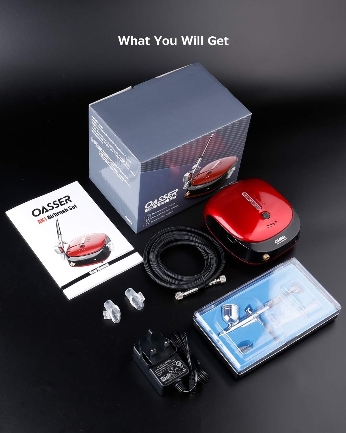 Portable Rechargeable Airbrush Compressor and Airbrush Kit