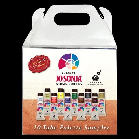 Jo Sonja Matte Flow Acrylic 10 Tube Palette Sample Set - Jo Sonjas -   - 
