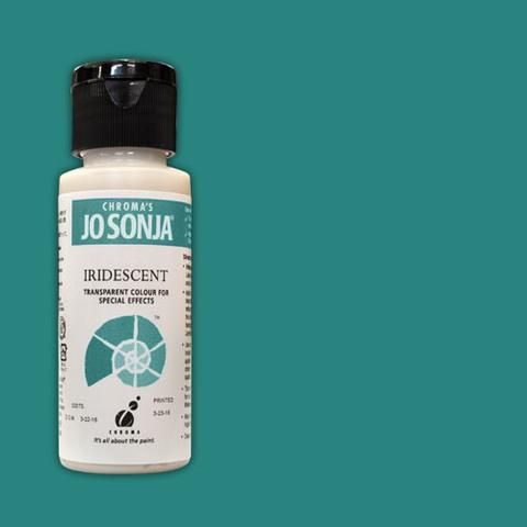 A Turquoise - Jo Sonja 60ml Bottle Iridescent Acrylic Paint - Jo Sonjas -   - 